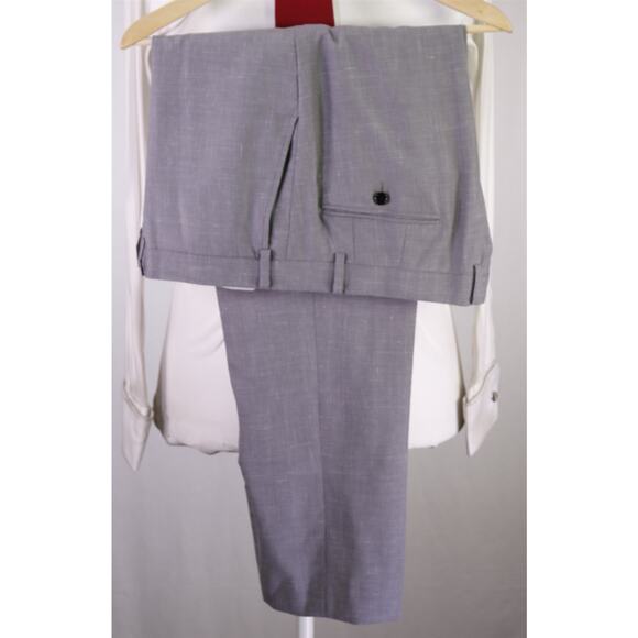 Indochino Cutom Tailored Light Gray Wool Linen 2-Btn Suit 44R - Picture 9 of 9